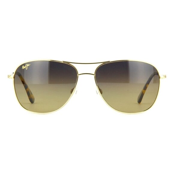 New MAUI JIM Cliff House Gold Polarised Aviator HS247 16 Sunglasses Women - Picture 2 of 4